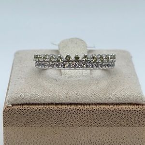 Bomb Party Ring THE CATHERINE RING RBP4614 Chrysolite CZ/Rhodium NWT & BAG